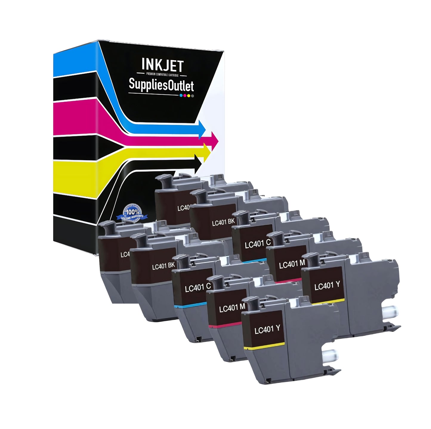 Compatible Brother LC401 All Colors Ink Cartridge - 200 Pages Yield