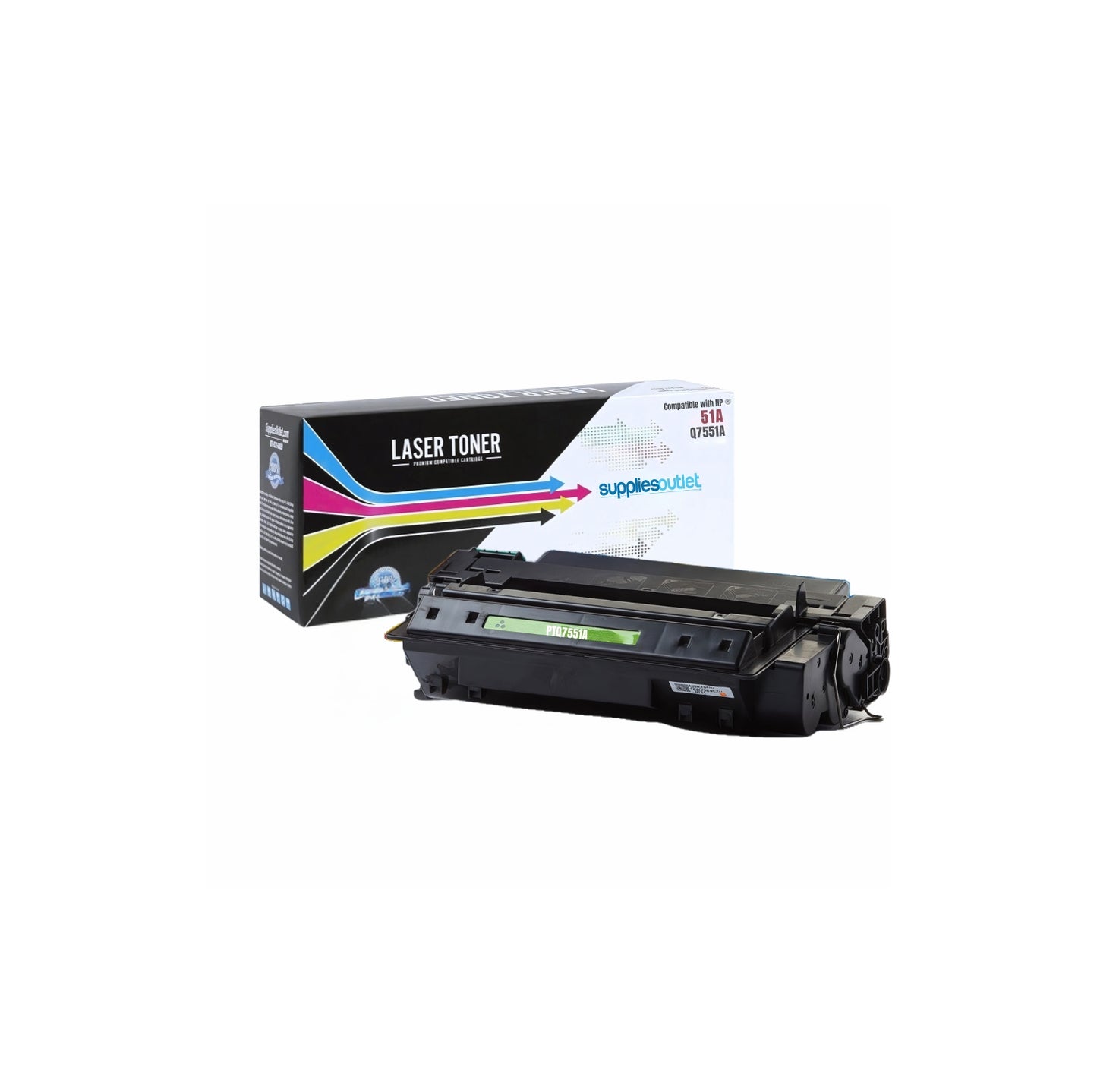 Compatible HP Q7551A (HP 51A) Toner Cartridge (Black) by SuppliesOutlet - 6,500 Page Yield