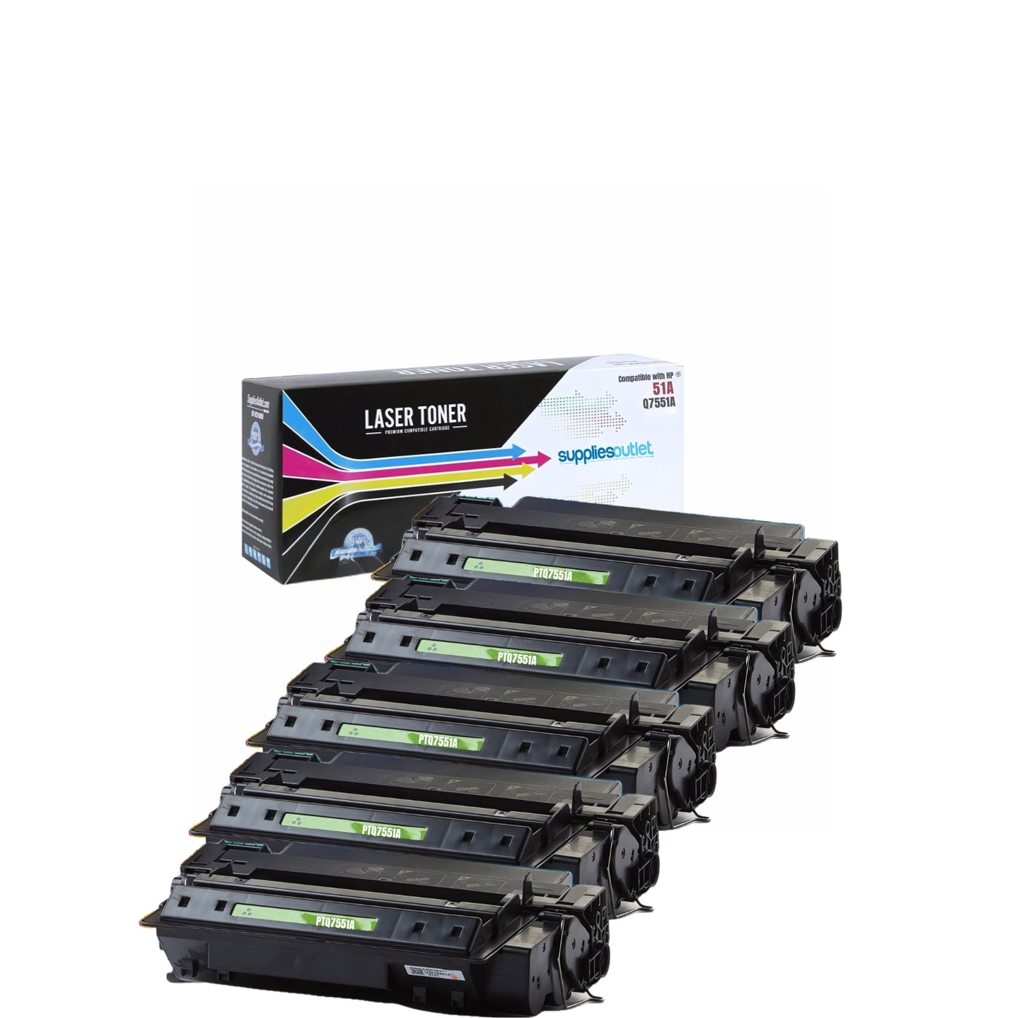 Compatible HP Q7551A (HP 51A) Toner Cartridge (Black) by SuppliesOutlet - 6,500 Page Yield