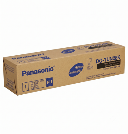 \Panasonic DQ-TUN28K Toner Cartridge (Black) box on a white background
