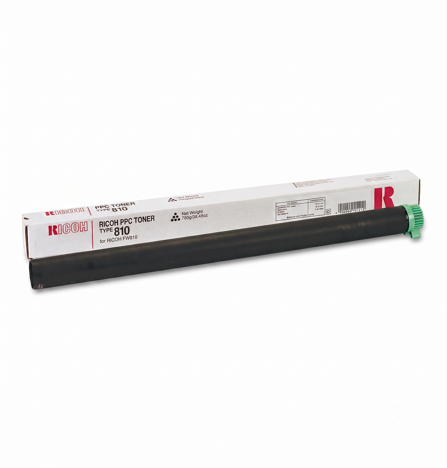 Ricoh 887447 Type 810 toner cartridge on a white background