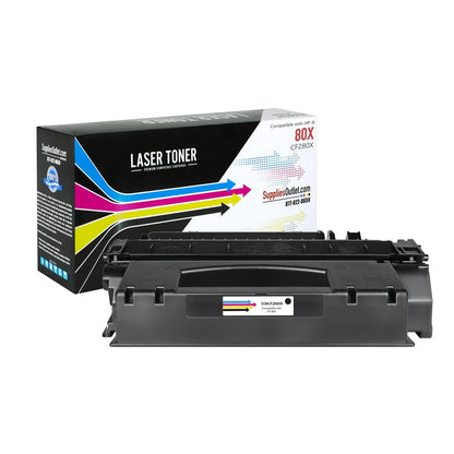Compatible HP 80X (CF280X) Toner Cartridge Black High Yield - 6,900 Page Yield
