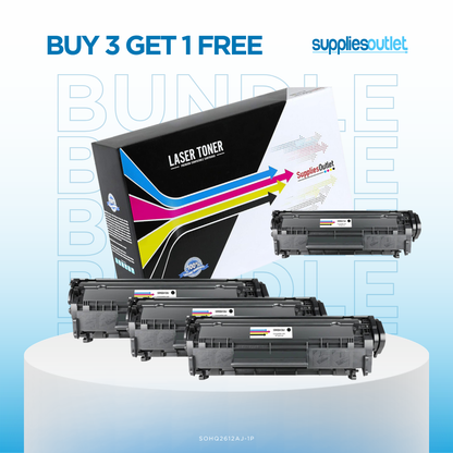 Compatible HP 12A (Q2612A) Black Toner Cartridge Jumbo Bundles