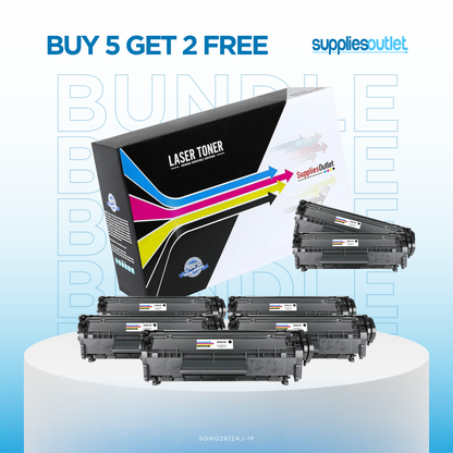 Compatible HP 12A (Q2612A) Black Toner Cartridge Jumbo Bundles