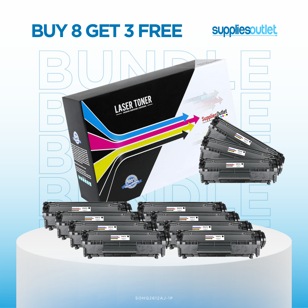 Compatible HP 12A (Q2612A) Black Toner Cartridge Jumbo Bundles