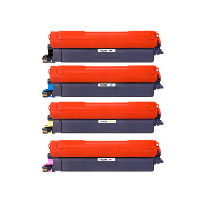 Compatible Brother TN-229(TN229) All Colors Toner Cartridge - 1500 Page Yield Black / 1,200 Page Yield Color)