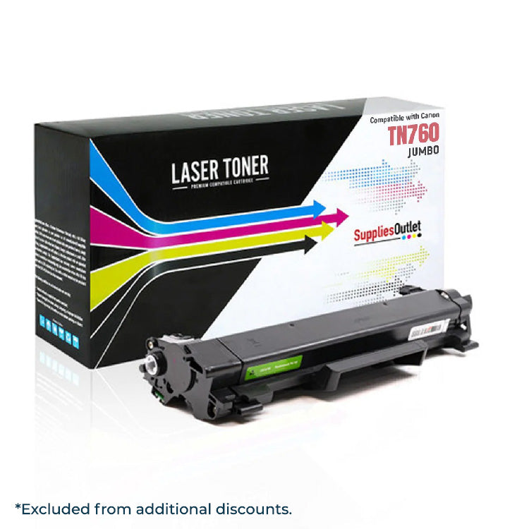 Compatible Brother TN760 (Black)  Toner Cartridge Jumbo - 6,000 Page Yield