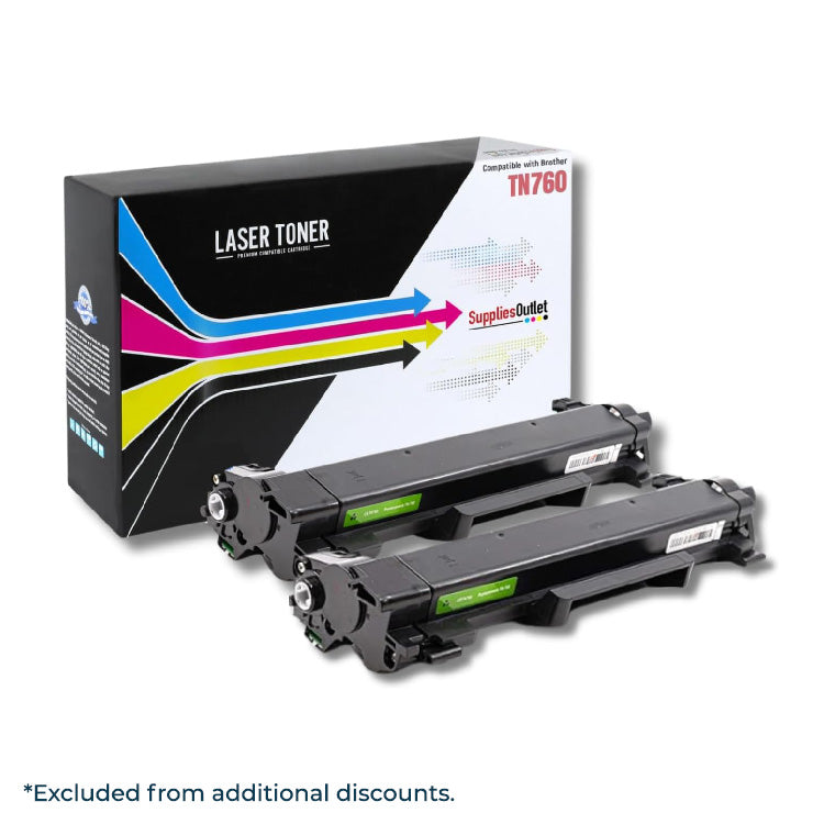 Compatible Brother TN760 (Black)  Toner Cartridge Jumbo - 6,000 Page Yield