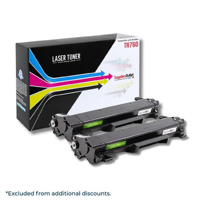 Compatible Brother TN760 (Black)  Toner Cartridge Jumbo - 6,000 Page Yield