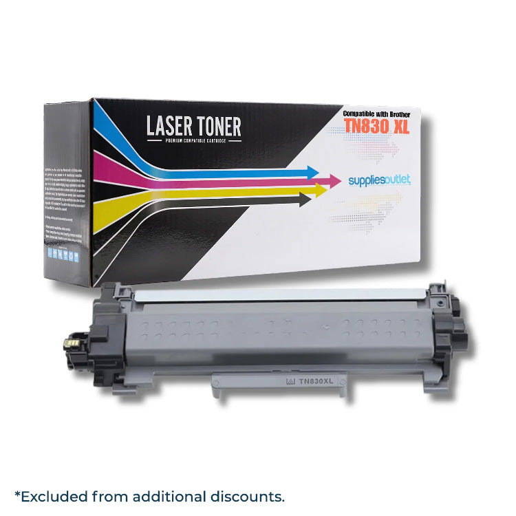 Brother TN830XL Black High Yield Toner - Compatible