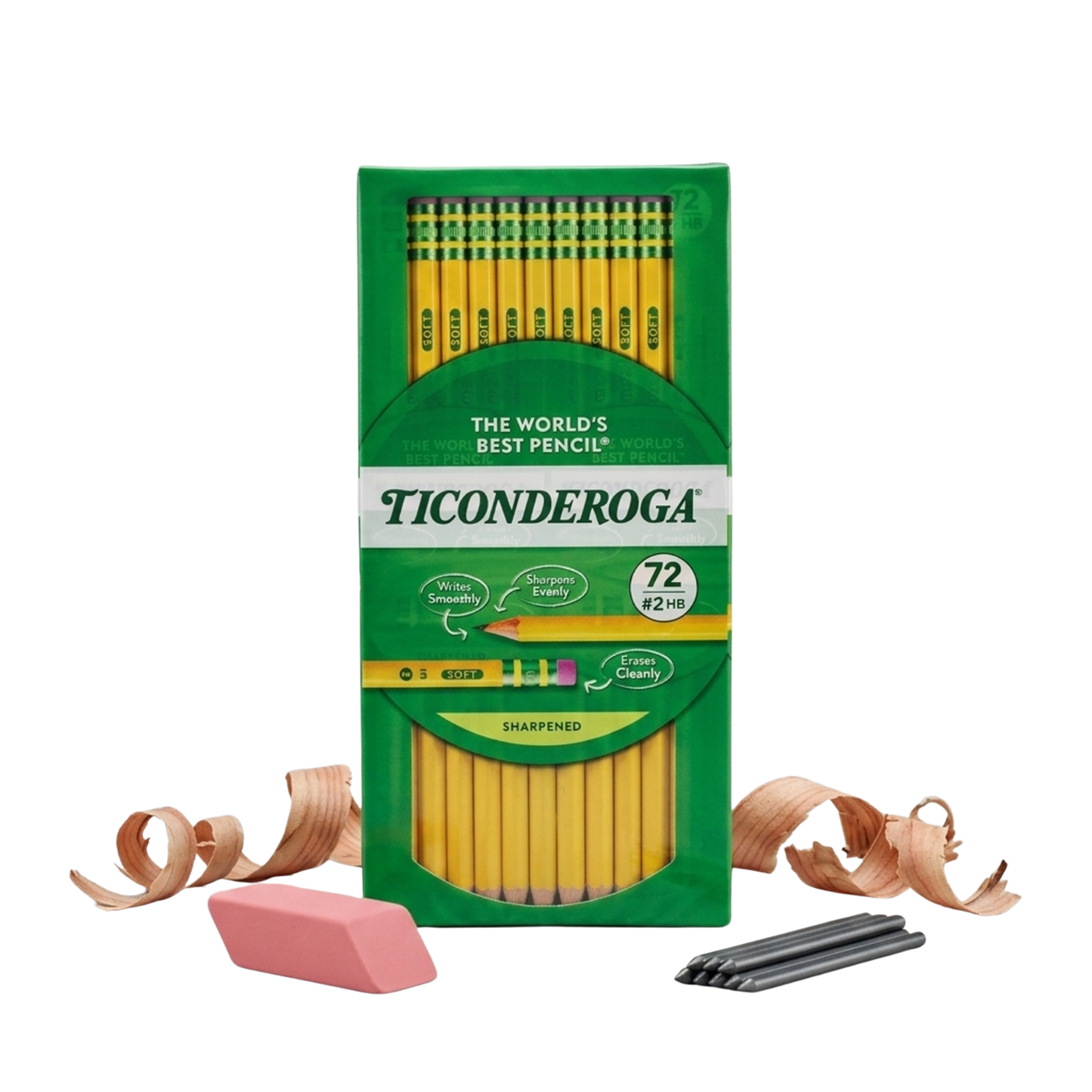 Ticonderoga #2 Pre-sharpened Pencils, 0.7 mm, Yellow, Pack Of 72 Pencils