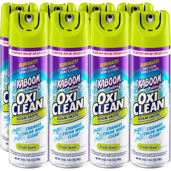 Kaboom Foam-Tastic Bathroom Cleaner - For Multi Surface - Ready-To-Use - 19 oz (1.19 lb) - Fresh Scent - Clear - 8/Carton - 5703700071CT