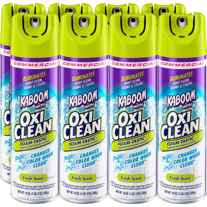 Kaboom Foam-Tastic Bathroom Cleaner - For Multi Surface - Ready-To-Use - 19 oz (1.19 lb) - Fresh Scent - Clear - 8/Carton - 5703700071CT