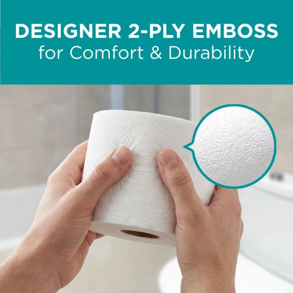 Angel Soft Professional Series 2-Ply Embossed Toilet Paper, 20% Recycled Fiber, 80 Rolls per Case, 450 Sheets per Roll