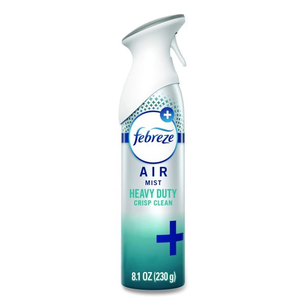 Febreze AIR, Heavy-Duty Crisp Clean, 8.1 oz Aerosol Spray, 6/Carton