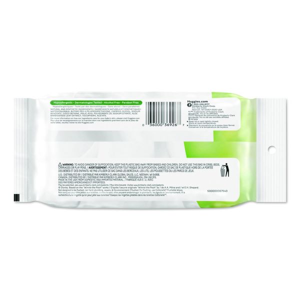 Huggies Natural Care Sensitive Baby Wipes, 6.6 x 6.86, Unscented, White, 16/Pack, 16 Packs/Carton