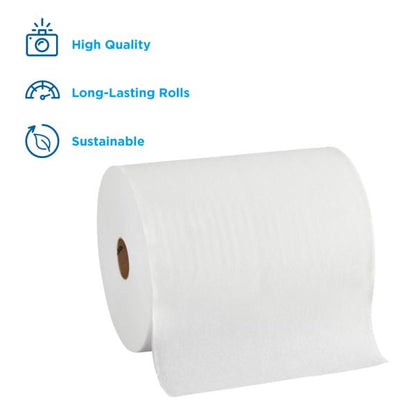 enMotion 10" Paper Towel Rolls, 1-Ply, 10"x 800', 40% Recycled Fiber, White, 800 ft Per Roll, 6 Rolls Per Case
