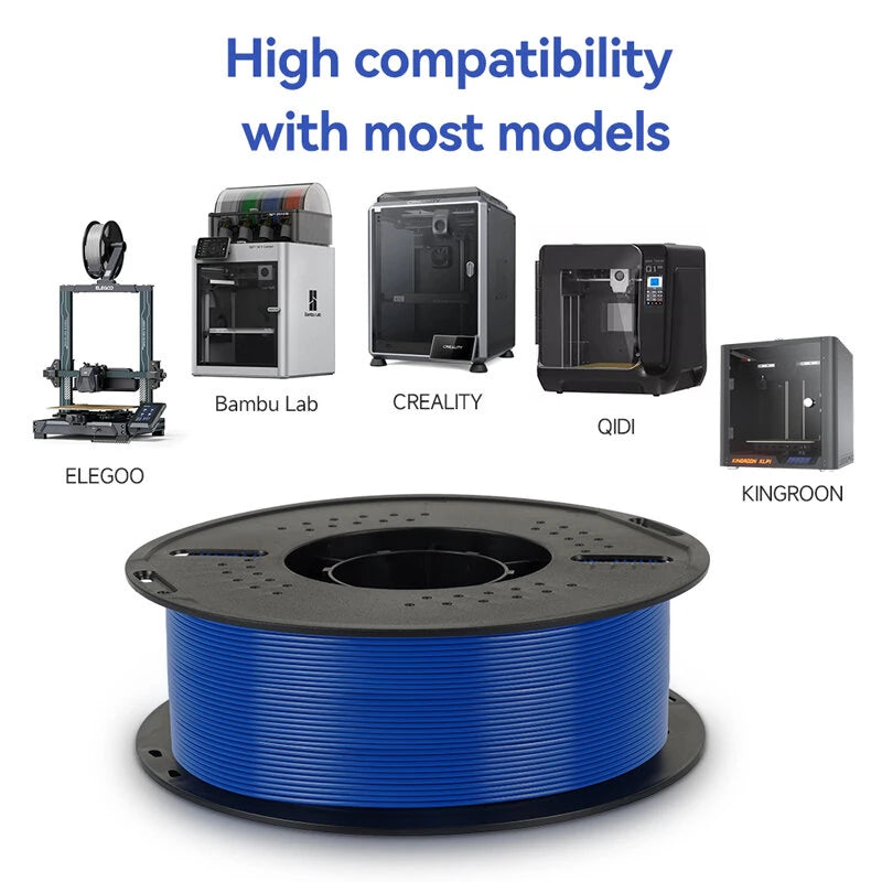 KINGROON PETG 3D Printer Filament 1.75mm Mix Color High Strength Easy to Print Eco-Friendly No Bubbles Smooth Printing High Precision - 10KG