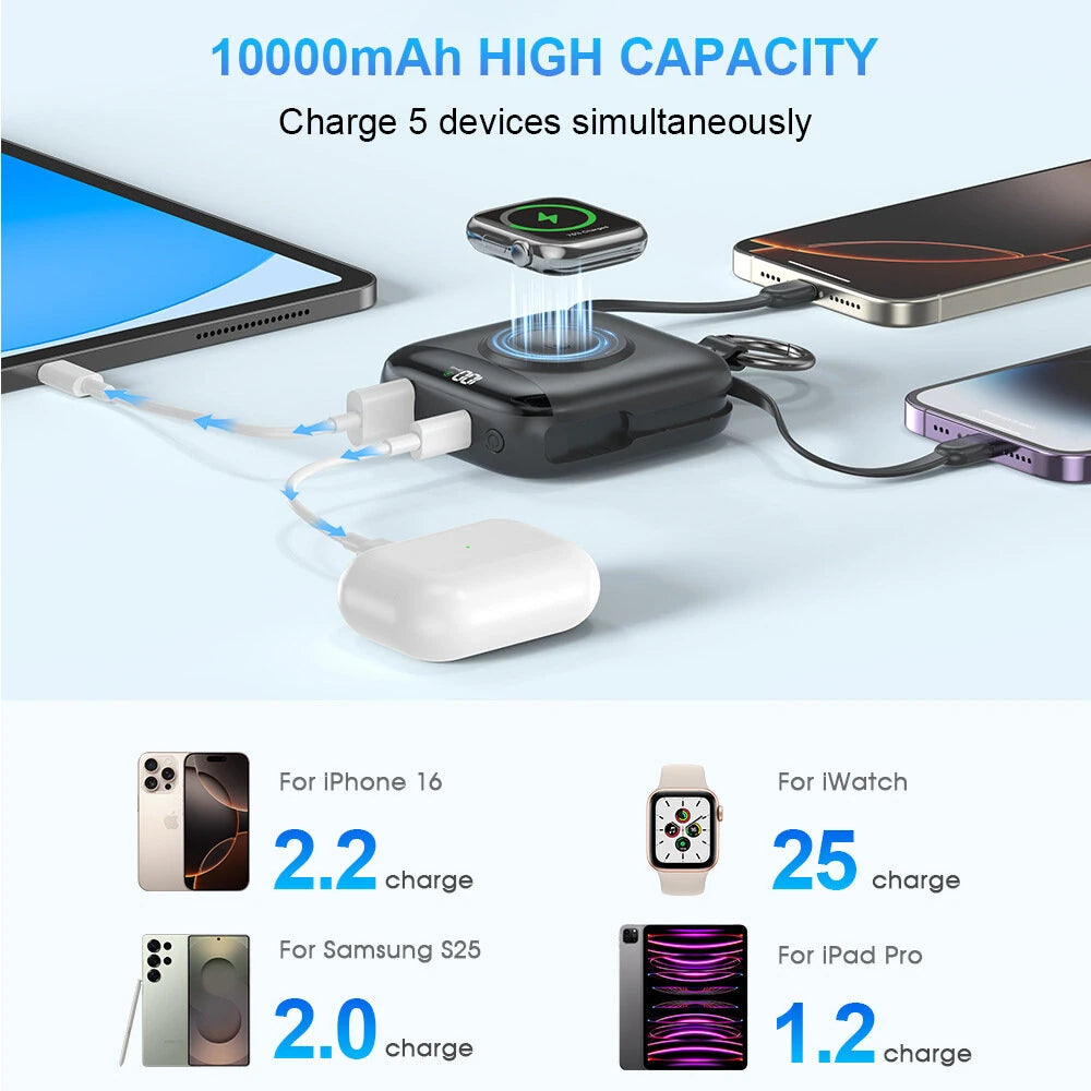 Bakeey P007 22.5W 10000mAh Wireless Charger Power Bank - Black