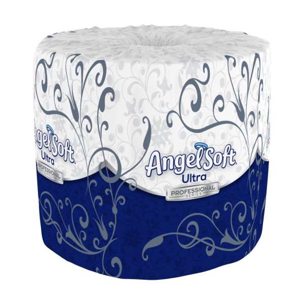 Angel Soft by GP PRO, 2 Ply, Professional Series Standard Roll Toilet Paper, 4x4, Recycled, White, 400 Sheets, 60 Rolls per Case