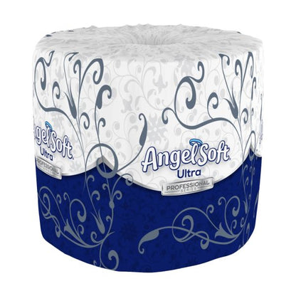 Angel Soft by GP PRO, 2 Ply, Professional Series Standard Roll Toilet Paper, 4x4, Recycled, White, 400 Sheets, 60 Rolls per Case