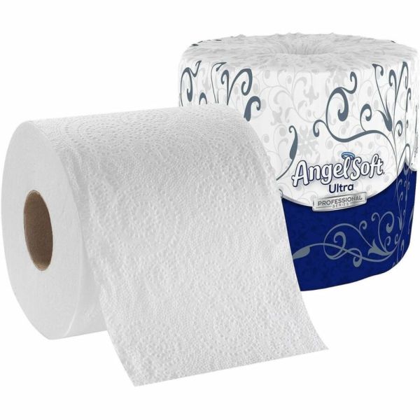 Angel Soft by GP PRO, 2 Ply, Professional Series Standard Roll Toilet Paper, 4x4, Recycled, White, 400 Sheets, 60 Rolls per Case