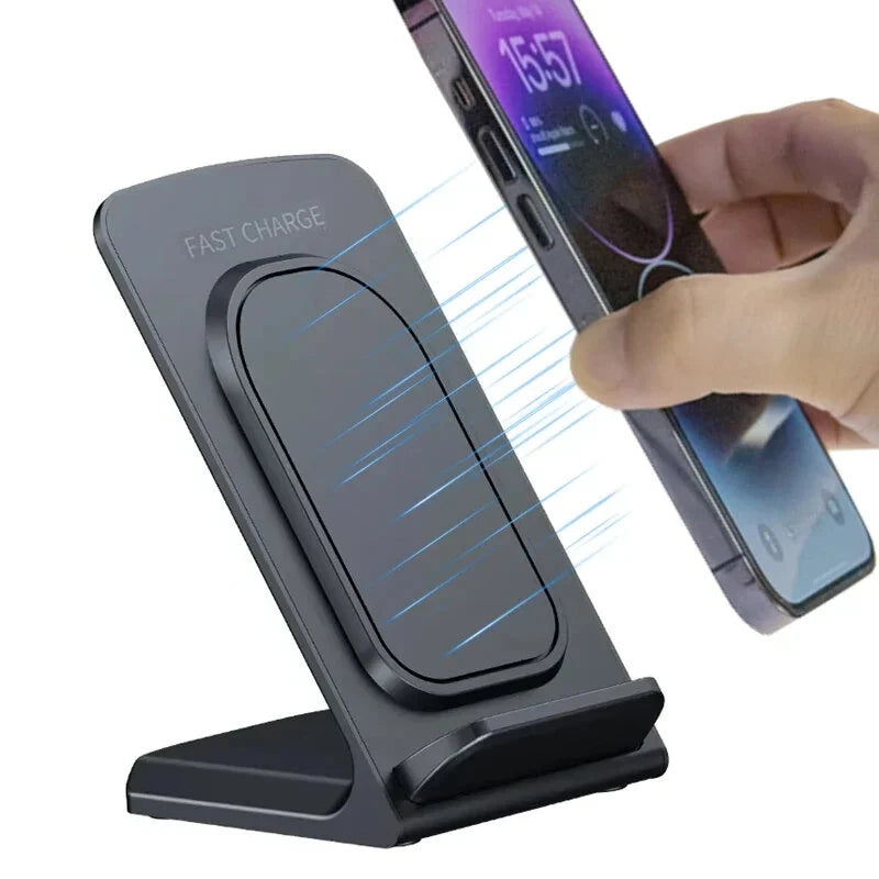 15W Desktop Vertical Wirelss Charger Fast Wireless Charging