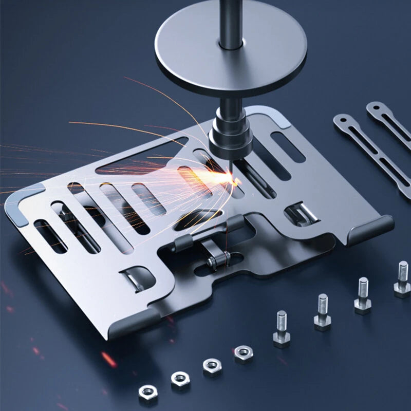 L05 2-in-1 Mobile Phone & Laptop Stand Dual-axis Adjustable Vertical Height Bracket Hollow Design Cooling 40KG Bearing