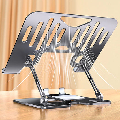L05 2-in-1 Mobile Phone & Laptop Stand Dual-axis Adjustable Vertical Height Bracket Hollow Design Cooling 40KG Bearing