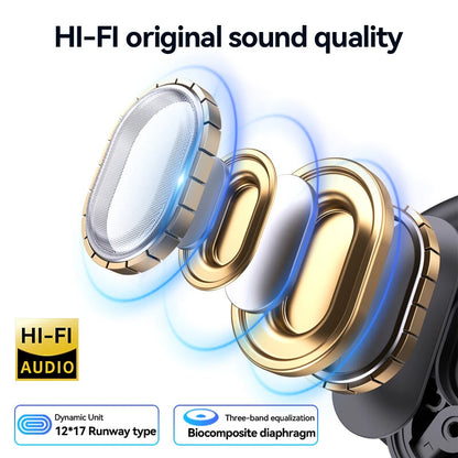 MEIZU Mblue H06 OWS Headset Wireless bluetooth Earphone HiFi Sound ENC Call Noise Reduction DNS Sound Transmission 25H Standby Time Earhooks Sports Headphones - Beige