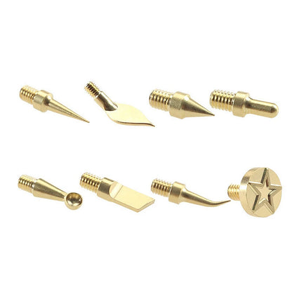 Soldering Iron Tip Kit 3D Printing Modify Finishing Tool Brass Thread Embedded Heat Insert Nut Iron Tip Heat Set Insert Tools - Hot-melt dressing tool head kit