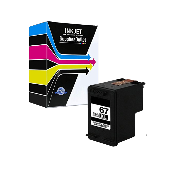 Compatible HP 67XL (Black and Tri-color) High Yield Ink Cartridge - Black 240 - Color 200 Page Yield Per Tank