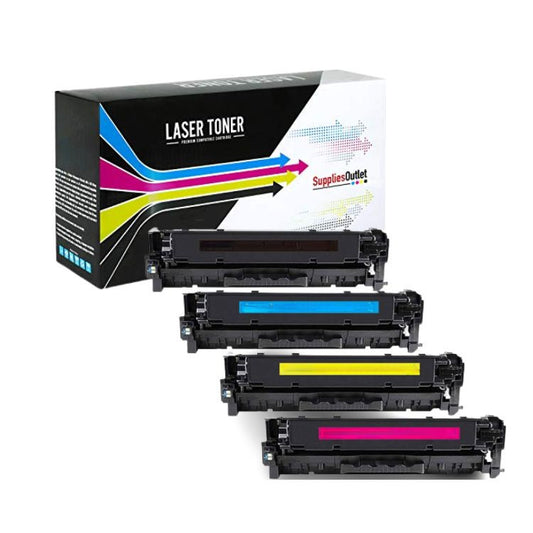 Compatible HP 414A All Colors Toner Cartridges - Black 2400 - Color 2100 Page Yield