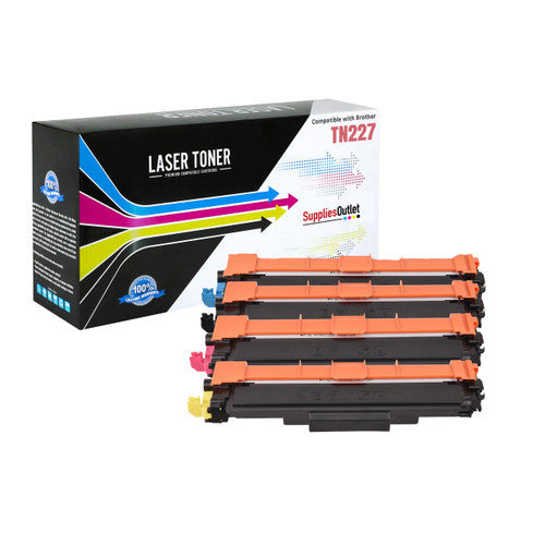 Compatible Brother TN223/TN227 All Colors Toner Cartridge - 3,000 Page Yield