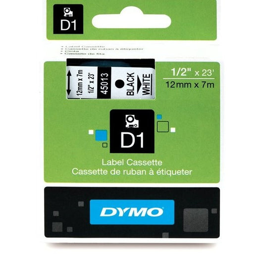 Dymo 45013 Label Tape (Black on White)