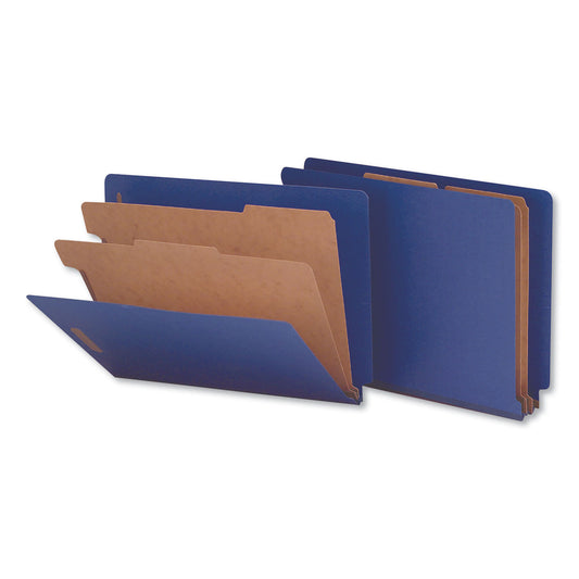 Universal Deluxe Six-Section Colored Pressboard End Tab Classification Folders