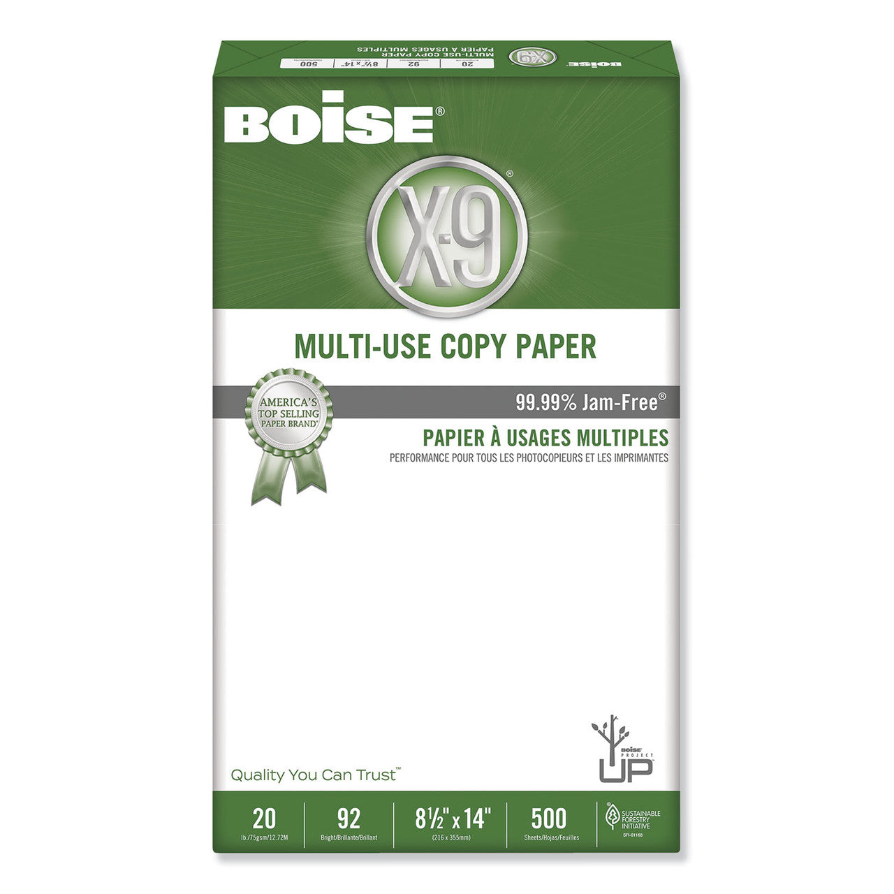 Boise X-9 Multi-Use Letter Copy Paper 8.5 x 11 Case 10 Reams (5000