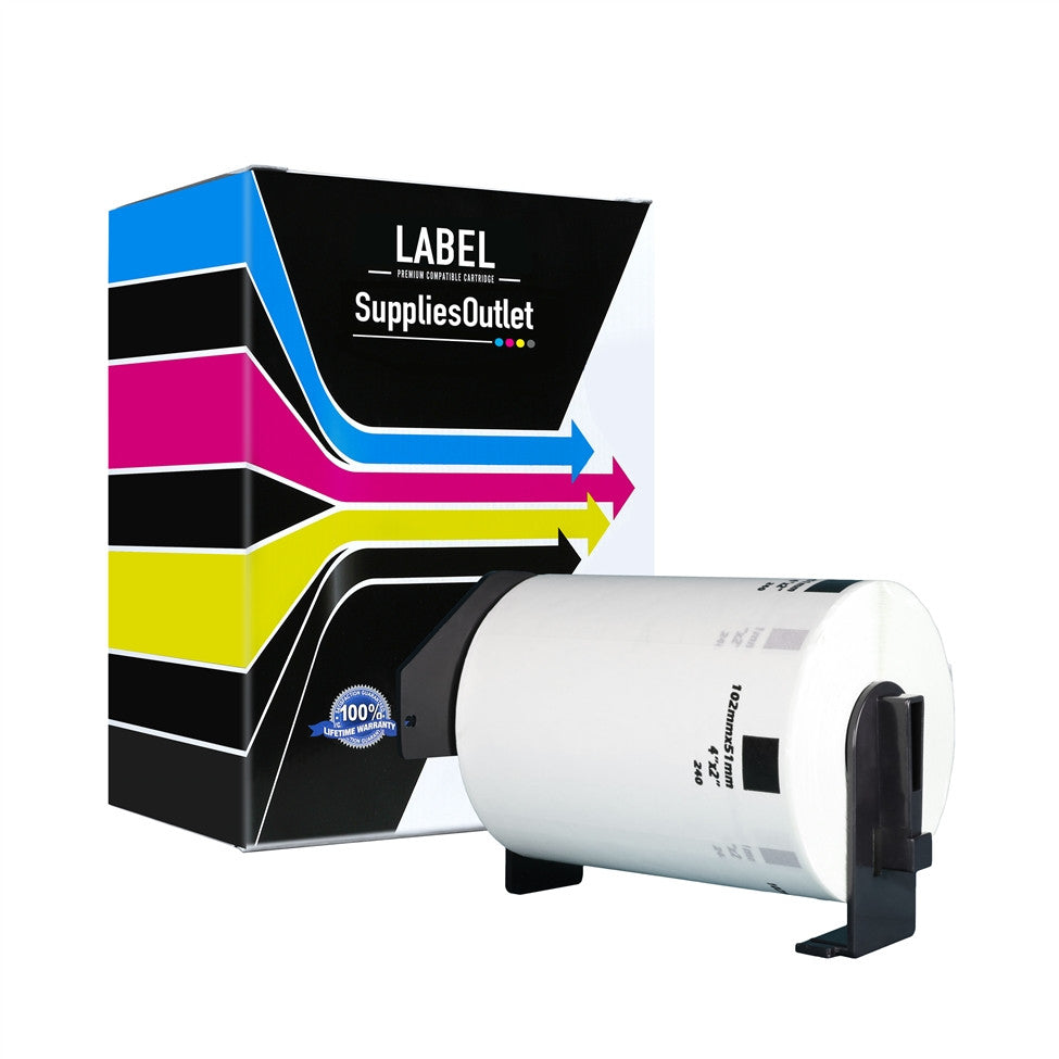 Compatible Brother DK1240 Paper Label (White) by SuppliesOutlet 600 Label per Roll