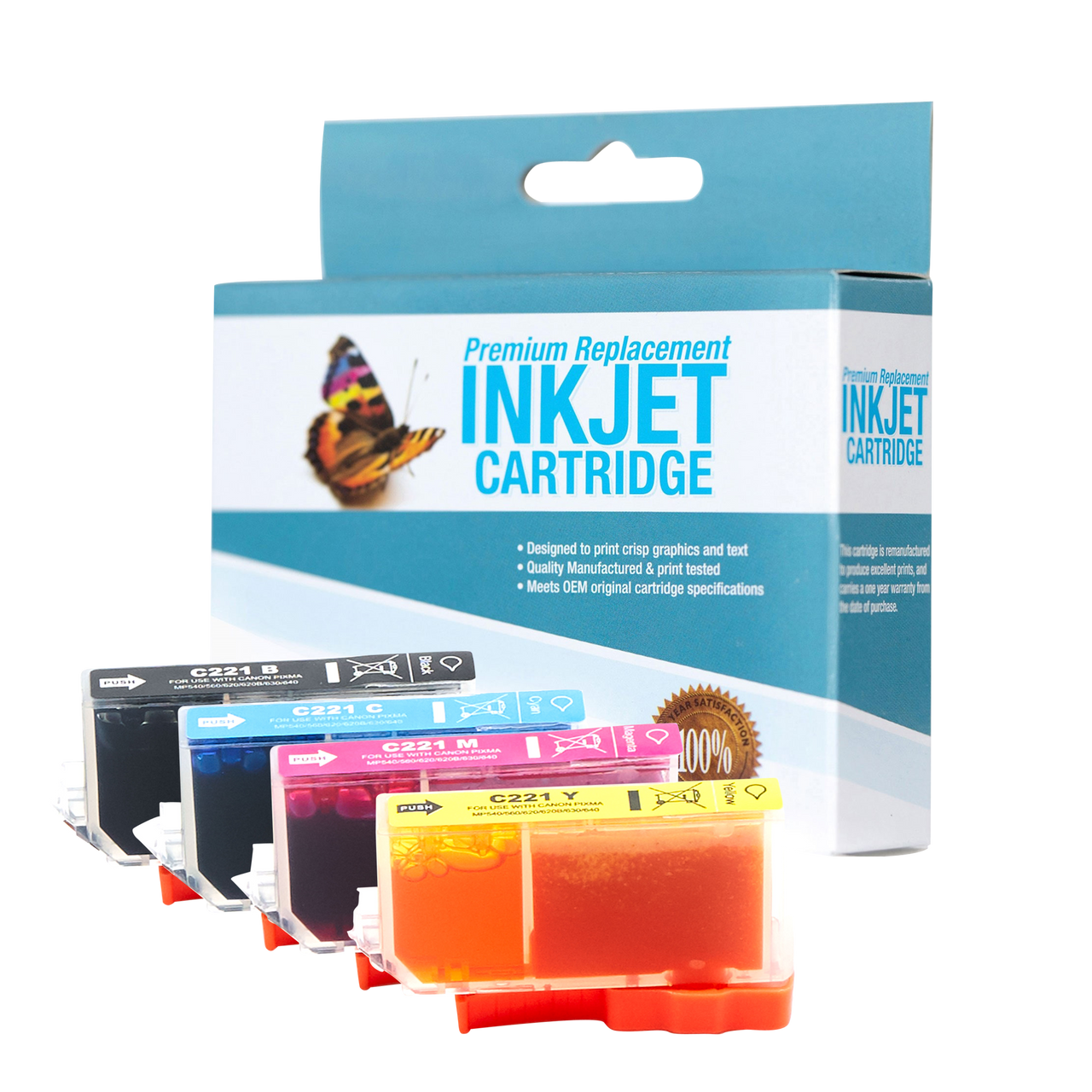 Compatible Canon CLI-221 Ink Cartridge (All Colors) by SuppliesOutlet
