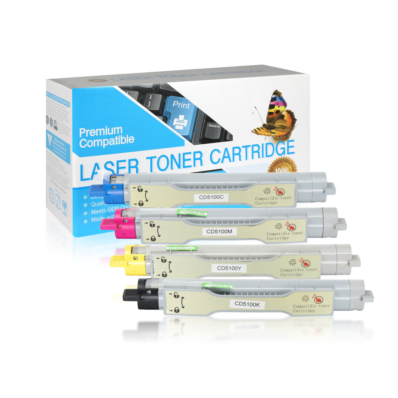 Compatible Dell 5100cn Toner Cartridge (All Colors, High Yield) by SuppliesOutlet
