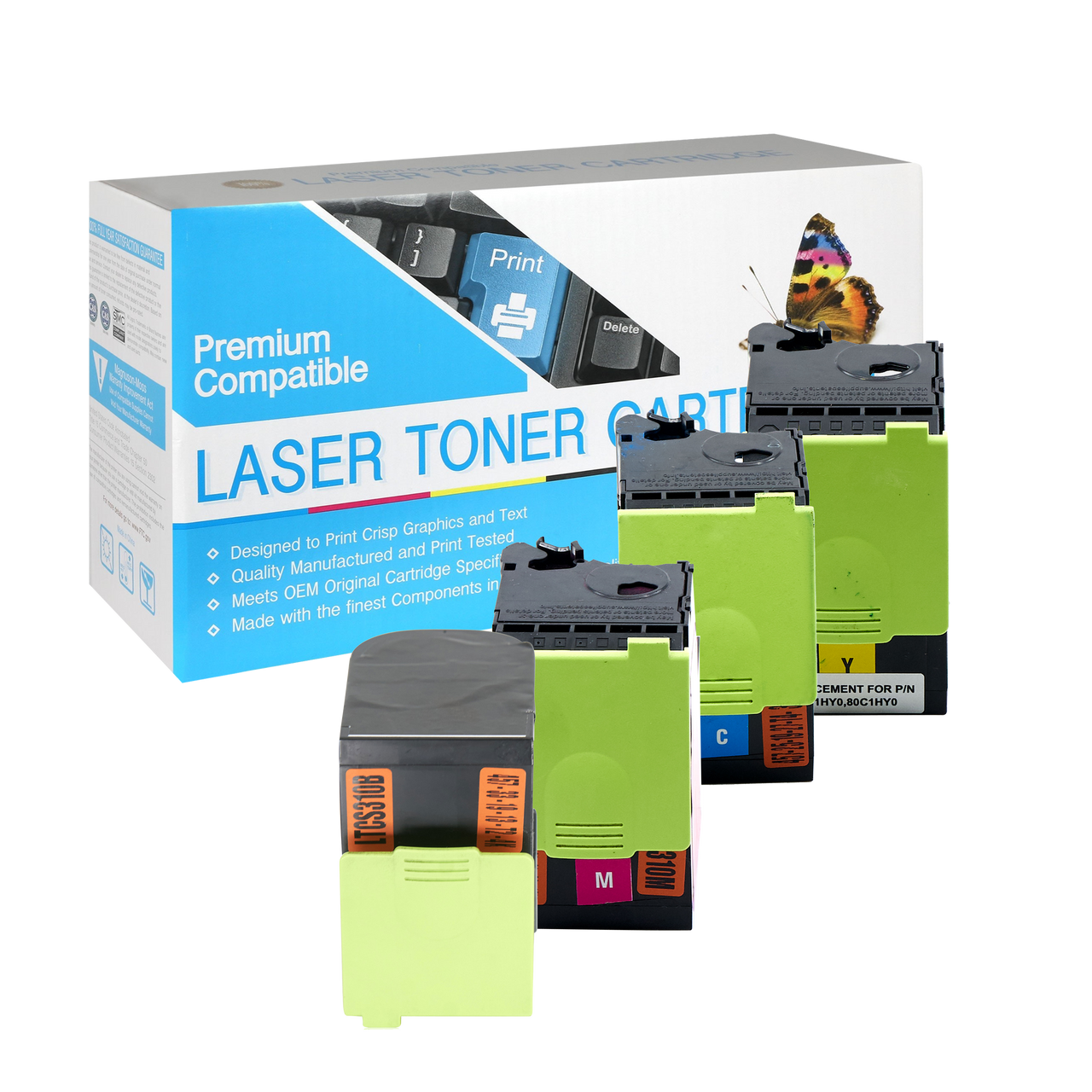 Compatible Lexmark 701H Toner Cartridge (All Colors, High Yield)