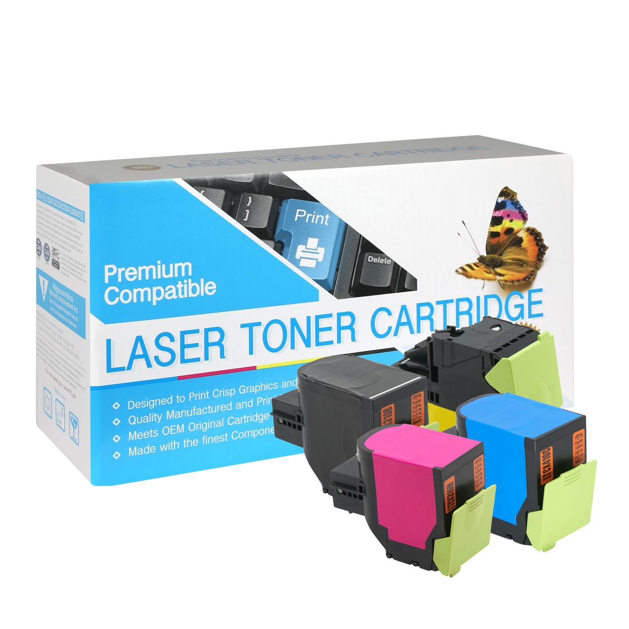 Remanufactured Lexmark 80C1X Toner Cartridge (All Colors, Extra High Yield)