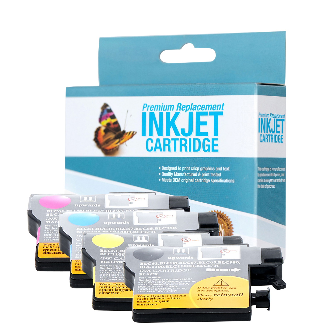 Compatible Brother LC61 Ink Cartridge (All Colors) by SuppliesOutlet