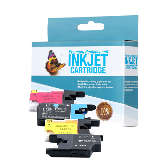 Compatible Brother LC75 Ink Cartridge (All Colors) by SuppliesOutlet
