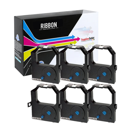 Compatible Lexmark 1040930  Printer Ribbon Cartridge (Black, 6-Pack) by SuppliesOutlet