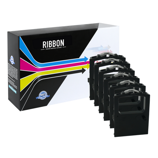 Compatible Okidata 52104001 Printer Ribbon (Black,6 Pack) by SuppliesOutlet