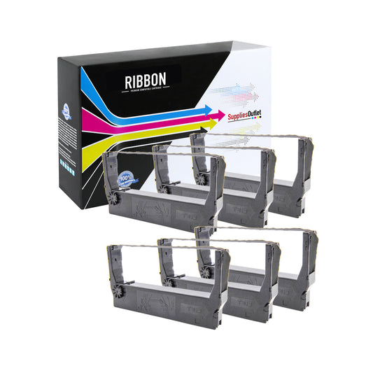 Compatible Epson ERC-23P Printer Ribbon (Purple, 6 Pack) by SuppliesOutlet