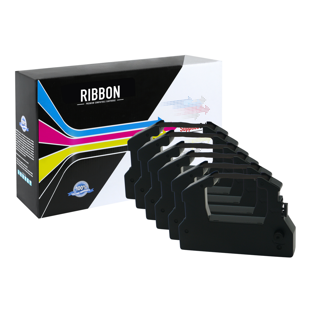 Compatible Epson ERC-28B Printer Ribbon (Black, 6 Pack) by SuppliesOutlet