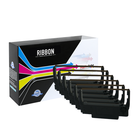 Compatible Epson ERC-30B Printer Ribbon (Black, 6 Pack) by SuppliesOutlet