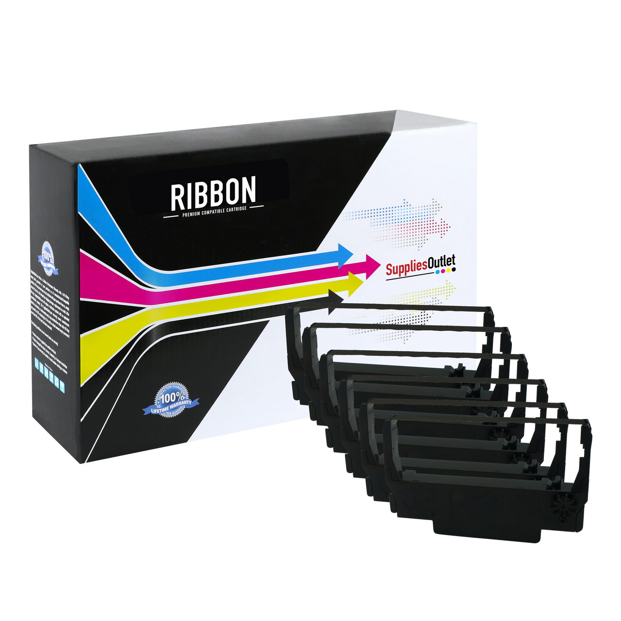 Compatible Epson ERC-30P Printer Ribbon (Purple, 6 Pack) by SuppliesOutlet